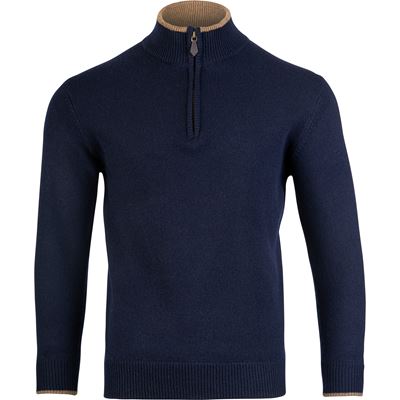 Maglione ASHCOMBE con zip in lana d'agnello NAVY BLUE JACK PYKE JZKNITASHNAV 2