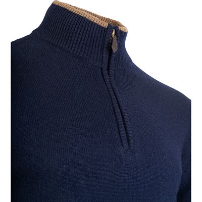 Maglione ASHCOMBE con zip in lana d'agnello NAVY BLUE JACK PYKE JZKNITASHNAV 6