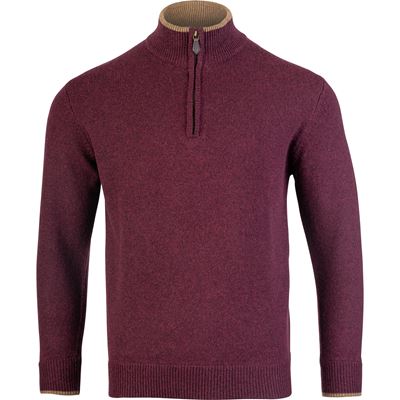 Maglione ASHCOMBE con zip in lana d'agnello PLUM JACK PYKE JZKNITASHPL 4
