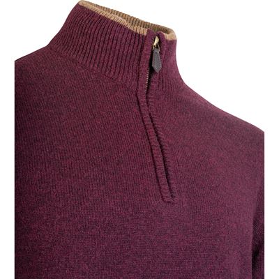 Maglione ASHCOMBE con zip in lana d'agnello PLUM JACK PYKE JZKNITASHPL 5