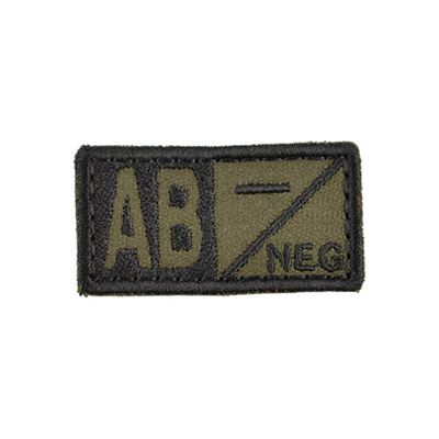 Toppa gruppo sanguigno AB NEG VELCRO VERDE