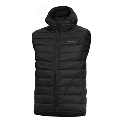 Gilet AURORA imbottito con cappuccio NERO