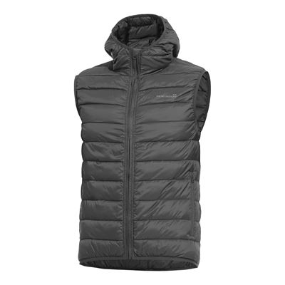 Gilet AURORA imbottito con cappuccio CINDER GREY