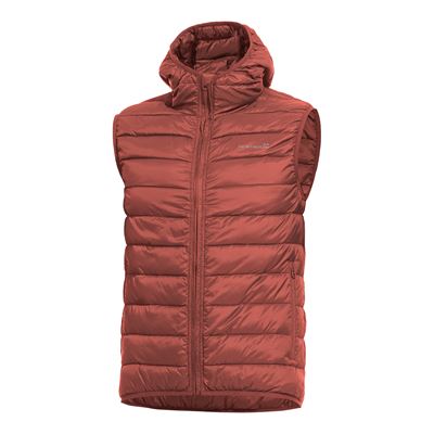 Gilet AURORA imbottito con cappuccio MAROON RED