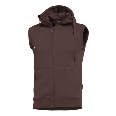 Gilet THESPIS con cappuccio TERRA BROWN