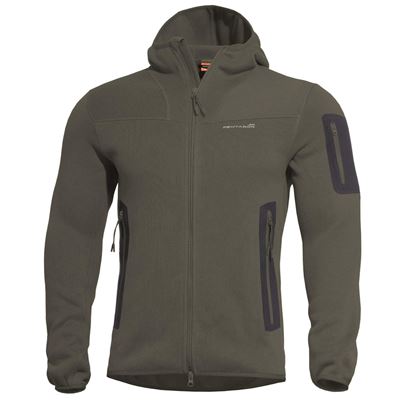 Felpa con cappuccio FLEECE FALCON PRO POLARTEC® VERDE RAL 7013