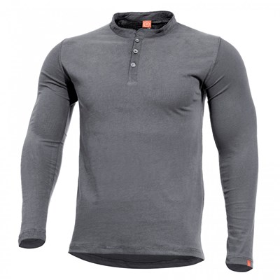 Maglietta ROMEO HENLEY maniche lunghe WOLF GREY