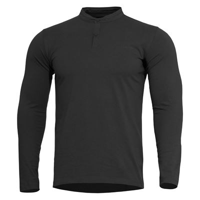 Maglietta ROMEO HENLEY 2.0 maniche lunghe NERO