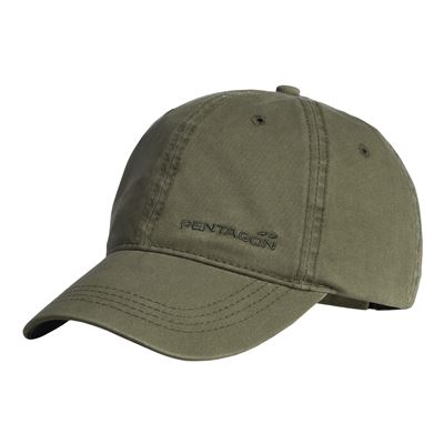 Cappellino in cotone MIKE TWILL BB CAP con ricamo PENTAGON OLIVE GREEN