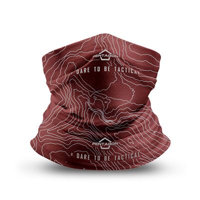 Scaldacollo SKIRON TOPOGRAPHIC anatomicamente sagomato MAROON RED