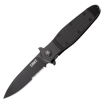 Coltello pieghevole BOMBASTIC™ lama combinata NERO