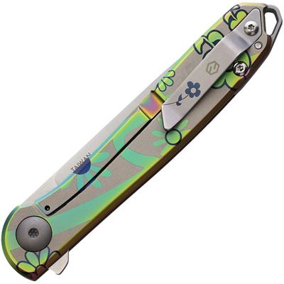 Coltello a serramanico TIDBIT CON MOTIVO FLOREALE  KARB108 4