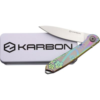 Coltello a serramanico TIDBIT CON MOTIVO FLOREALE  KARB108 5