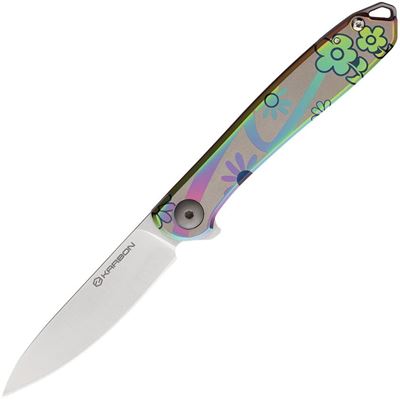 Coltello a serramanico TIDBIT CON MOTIVO FLOREALE