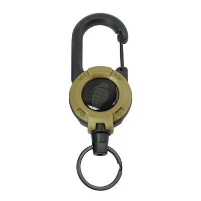 Portachiavi HEAVY DUTY con carrello e moschettone COYOTE