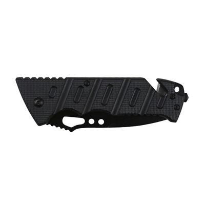 Coltello pieghevole TROOPER con rompighiaccio e taglierina NERO KOMBAT LGSS-E256BK3 2
