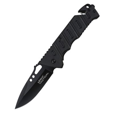 Coltello pieghevole TROOPER con rompighiaccio e taglierina NERO