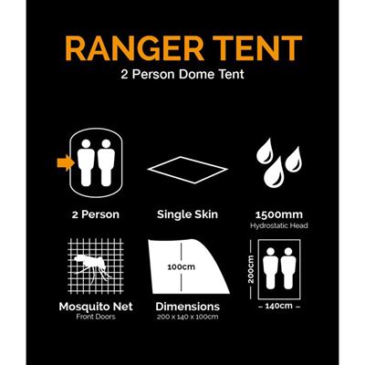 Tenda RANGER per 2 persone VERDE KOMBAT KO-1727-OD 4