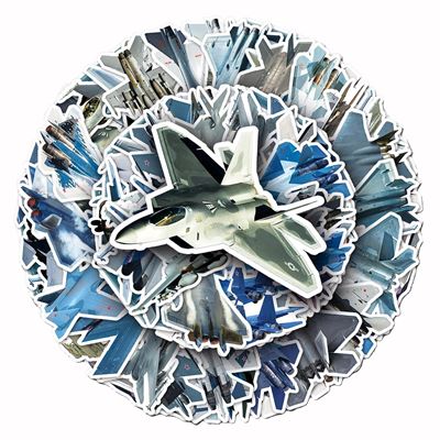 Adesivi AEROMOBILI set da 50 pezzi KOMBAT KO-2302-AIR 3