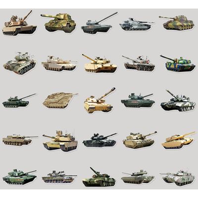 Adesivi CARRI ARMATI set da 50 pezzi KOMBAT KO-2302-TANKS 3