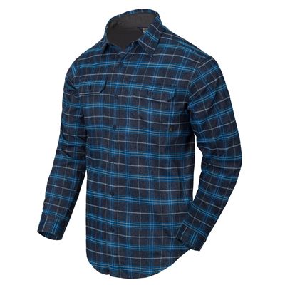 Camicia GREYMAN manica lunga BLUE STONEWORK PLAID