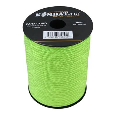 Corda PARA CORD ø 3 mm / 100 m NEON GREEN