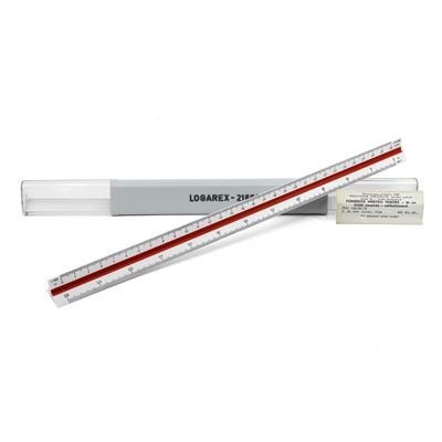 Righello graduato a tre lati 30 cm LOGAREX 21602