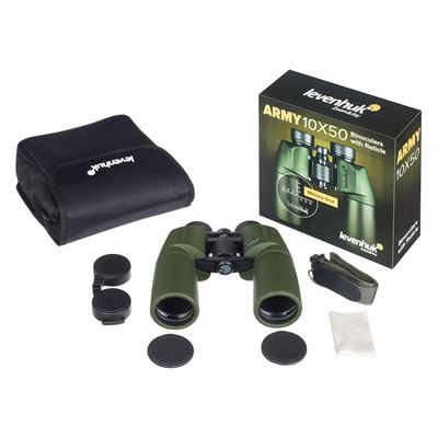 Binocolo con mirino 10x50 ARMY VERDE Levenhuk LE-81934 5