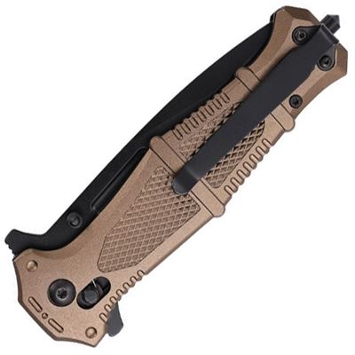 Coltello pieghevole RAPID USMC lama combinata TAN USMC M-3010TN 2