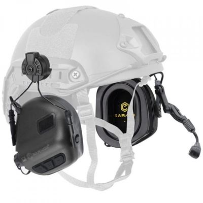 Cuffie elettroniche M32H PLUS con montaggio su casco NERO