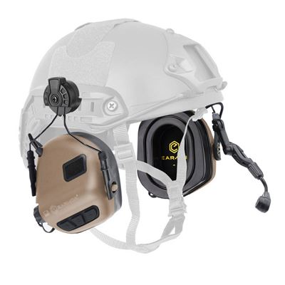 Cuffie elettroniche M32H PLUS con montaggio su casco COYOTE BROWN
