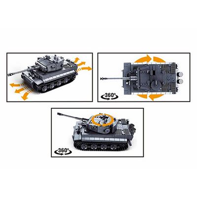 Kit carro armato pesante radiocomandato PANZERKAMPFWAGEN VI TIGER Sluban M38-B0851 4