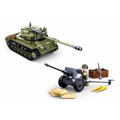 Kit di costruzione CARRO ARMATO MEDIO M26 PERSHING 2in1 Sluban M38-B0860 4