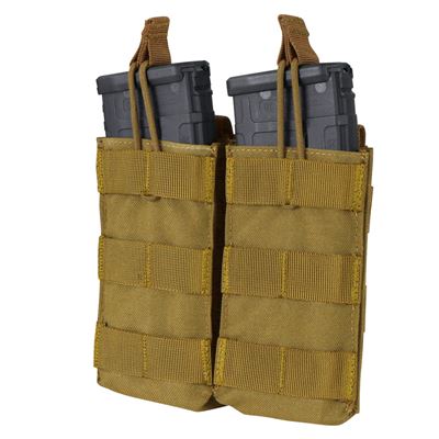 Borsa MOLLE doppia per caricatori 2xM4 aperta COYOTE