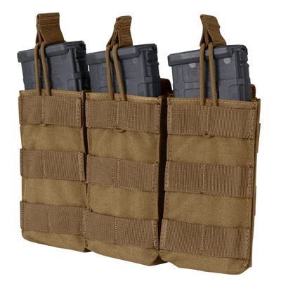 Borsa MOLLE tripla per munizioni. 3xM4 aperta COYOTE