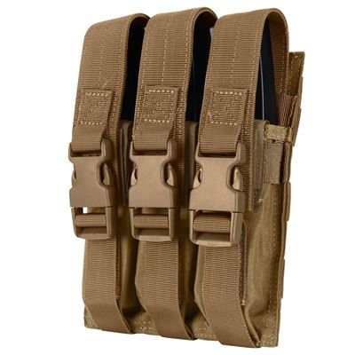 Marsupio MOLLE triplo per caricatori MP5 COYOTE BROWN