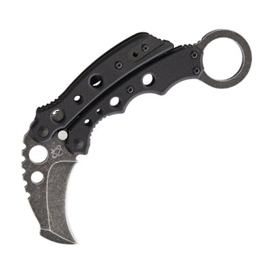 Coltello a farfalla KARAMBIT VUJA DE NERO