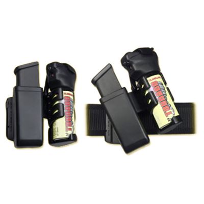 Fondina girevole per caricatore 9 mm Luger e spray difensivo SHT-04