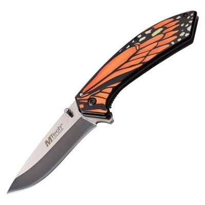 Coltello pieghevole BUTTERFLY lama liscia ARANCIONE