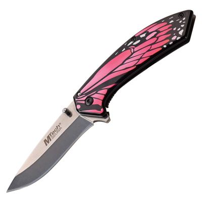 Coltello pieghevole BUTTERFLY lama liscia ROSA