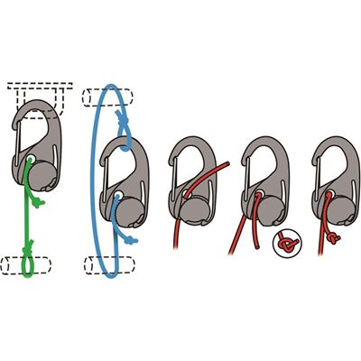 Moschettone di fissaggio CAMJAM 4 pezzi NERO NiteIze N04652 2