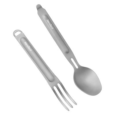 Posate in titanio NEX 2 pezzi con custodia NexTool NE20132 12