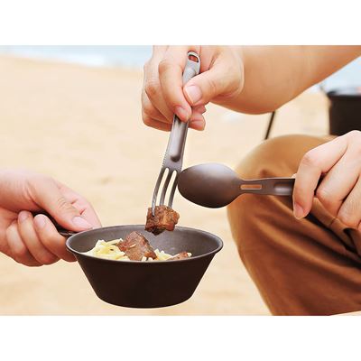 Posate in titanio NEX 2 pezzi con custodia NexTool NE20132 3