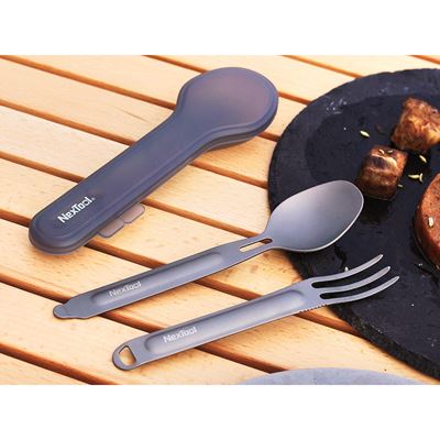 Posate in titanio NEX 2 pezzi con custodia NexTool NE20132 8