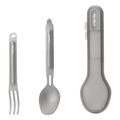 Posate in titanio NEX 2 pezzi con custodia