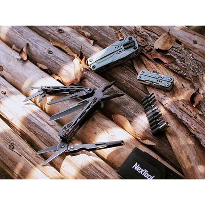 Pinze multifunzione BLACK KNIGHT con set di punte NERE NexTool NE20151 8