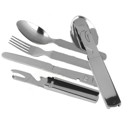 Posate BW tipo KFS pieghevoli 4 pezzi INOX Helikon-Tex® NZ-BSW-SS-15 6