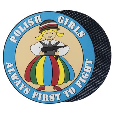 Toppa POLISH GIRLS velcro plastica COLORATA