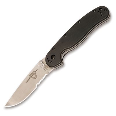 Coltello pieghevole ONTARIO RAT 1 lama satinata con doppio taglio