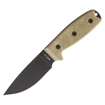 Coltello a lama fissa RAT-3 con fodero Lama liscia
